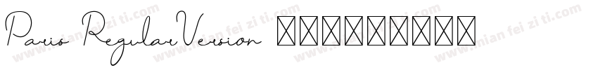 Paris RegularVersion 001.000字体转换